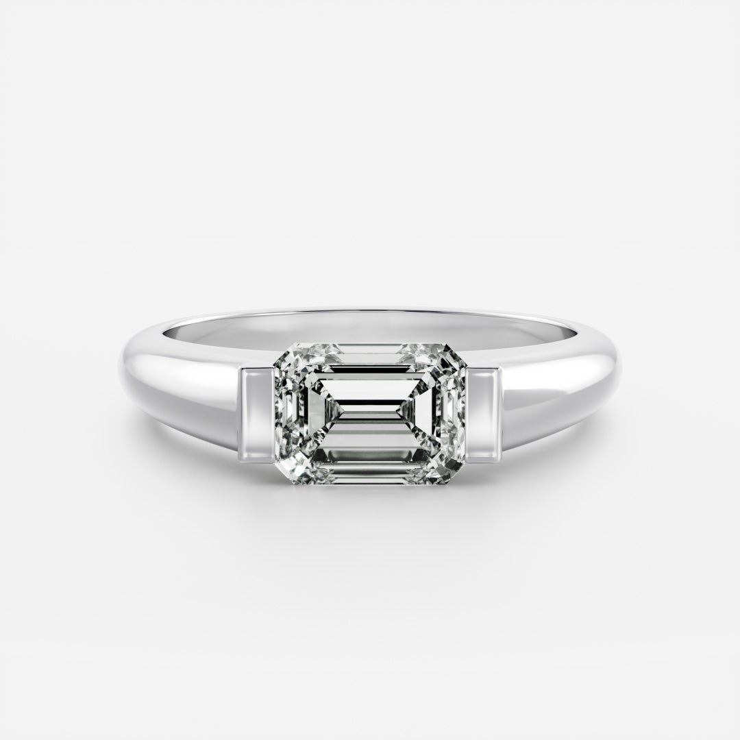 Oval Three Stone Lab Grown Diamond Engagement Ring