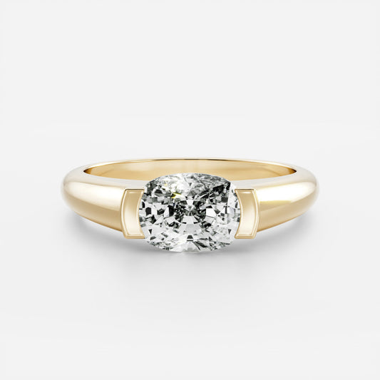 Oval Three Stone Lab Grown Diamond Engagement Ring