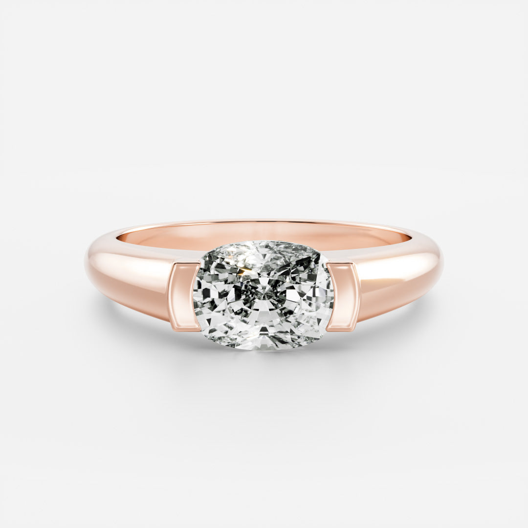 Oval Three Stone Lab Grown Diamond Engagement Ring