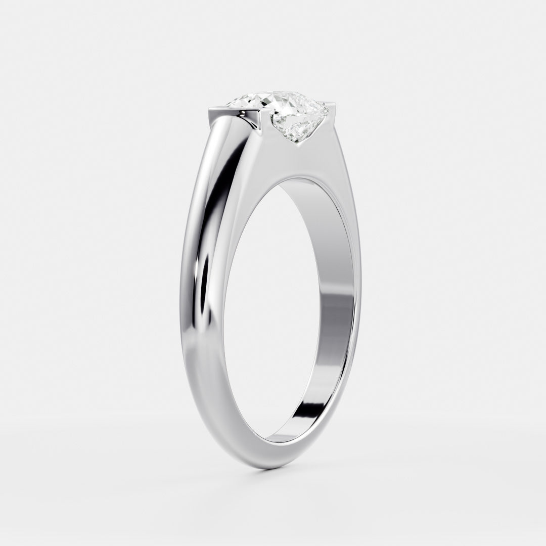Oval Three Stone Lab Grown Diamond Engagement Ring