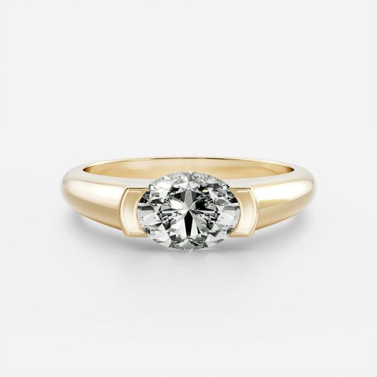 Oval Three Stone Lab Grown Diamond Engagement Ring
