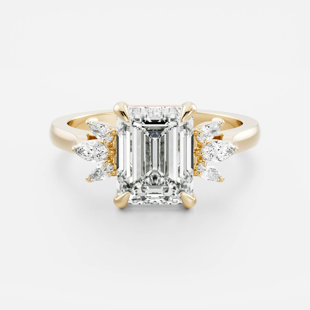 Oval Three Stone Lab Grown Diamond Engagement Ring