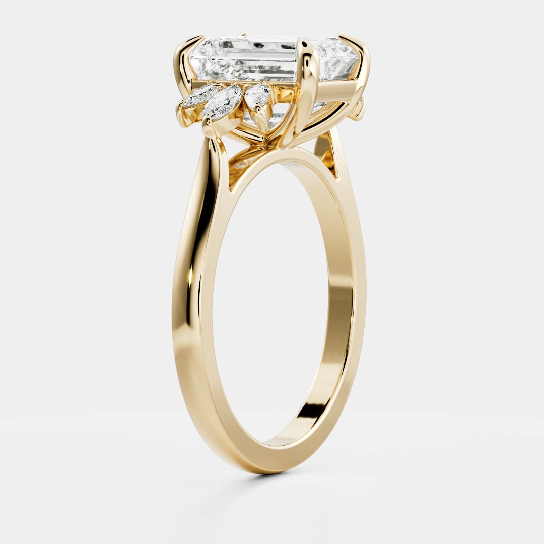Oval Three Stone Lab Grown Diamond Engagement Ring