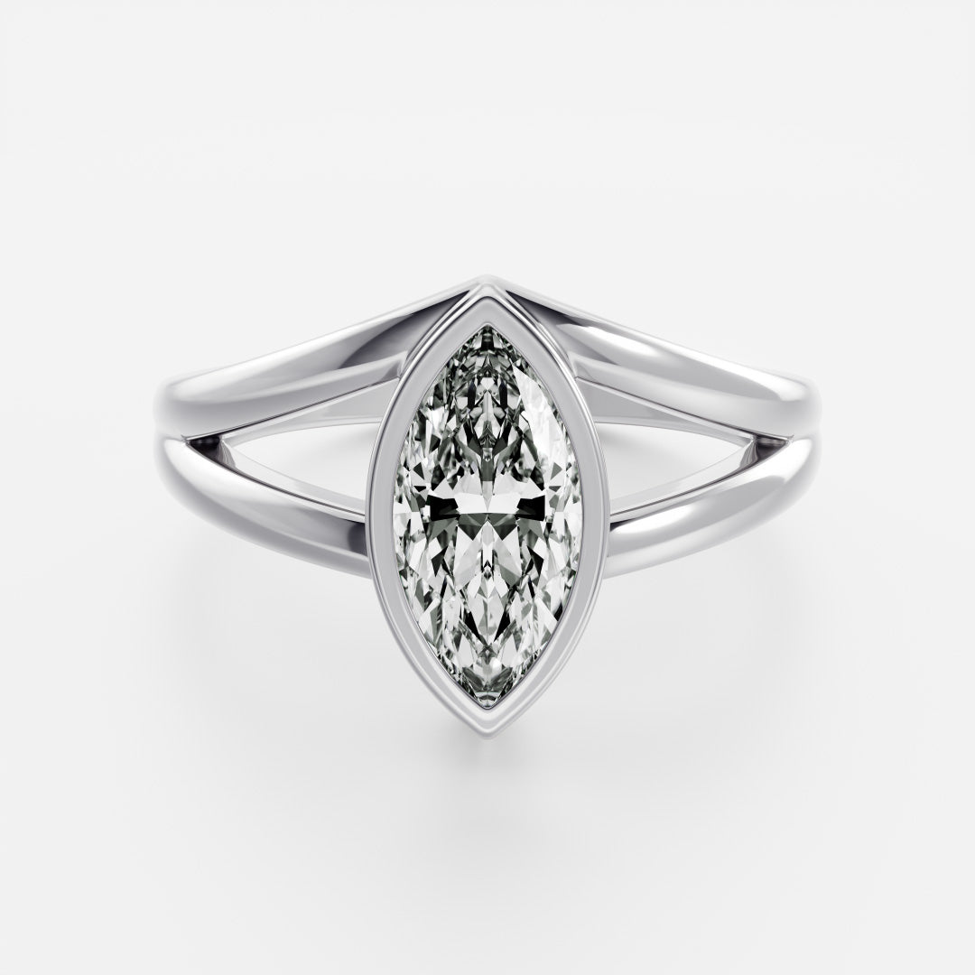 Oval Three Stone Lab Grown Diamond Engagement Ring
