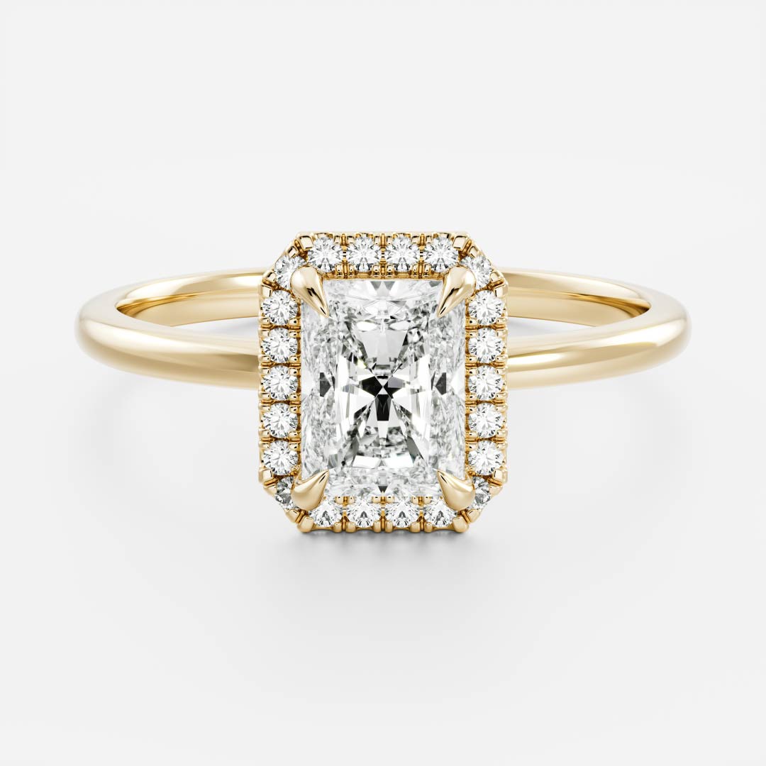 Oval Three Stone Lab Grown Diamond Engagement Ring