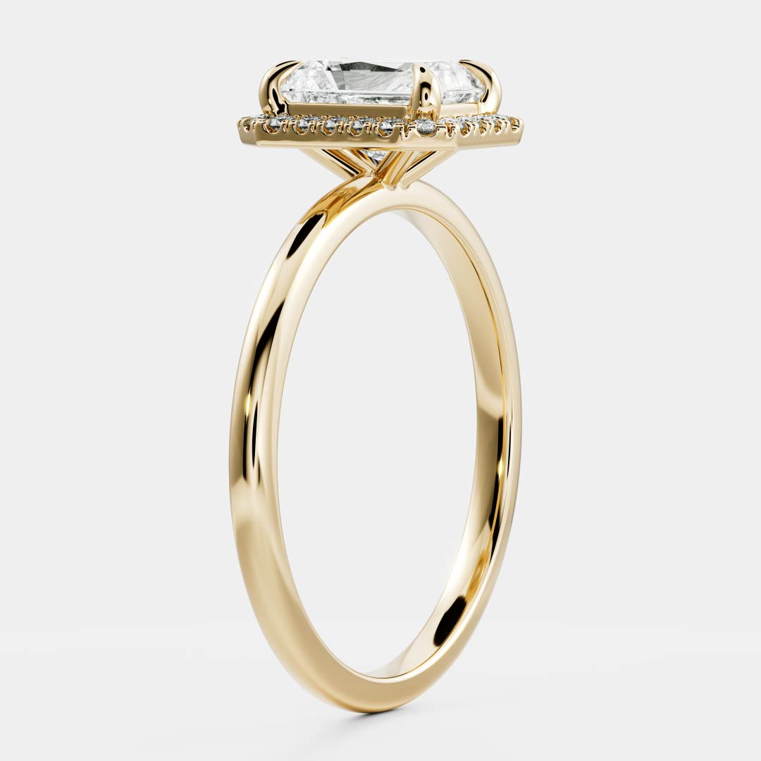 Oval Three Stone Lab Grown Diamond Engagement Ring