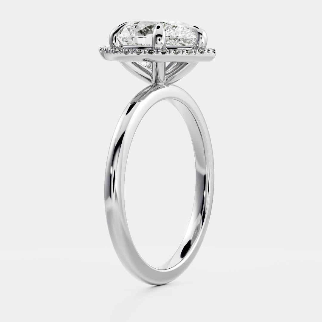 Oval Three Stone Lab Grown Diamond Engagement Ring