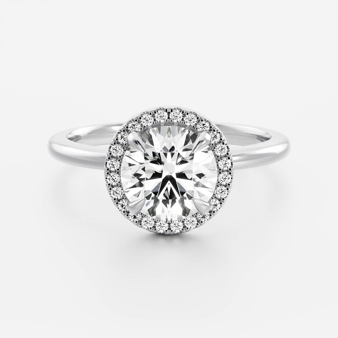 Oval Three Stone Lab Grown Diamond Engagement Ring
