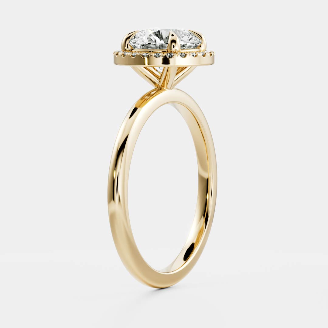 Oval Three Stone Lab Grown Diamond Engagement Ring