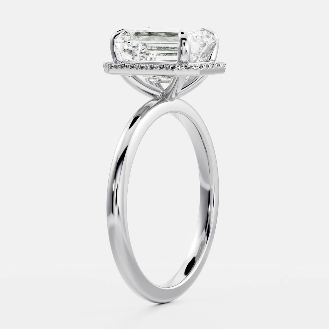 Oval Three Stone Lab Grown Diamond Engagement Ring