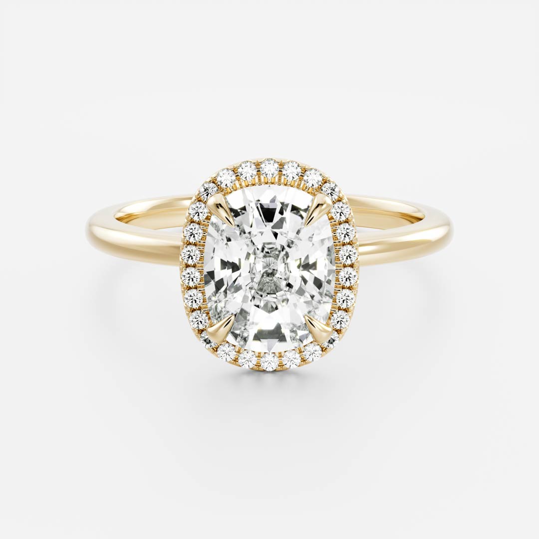 Oval Three Stone Lab Grown Diamond Engagement Ring