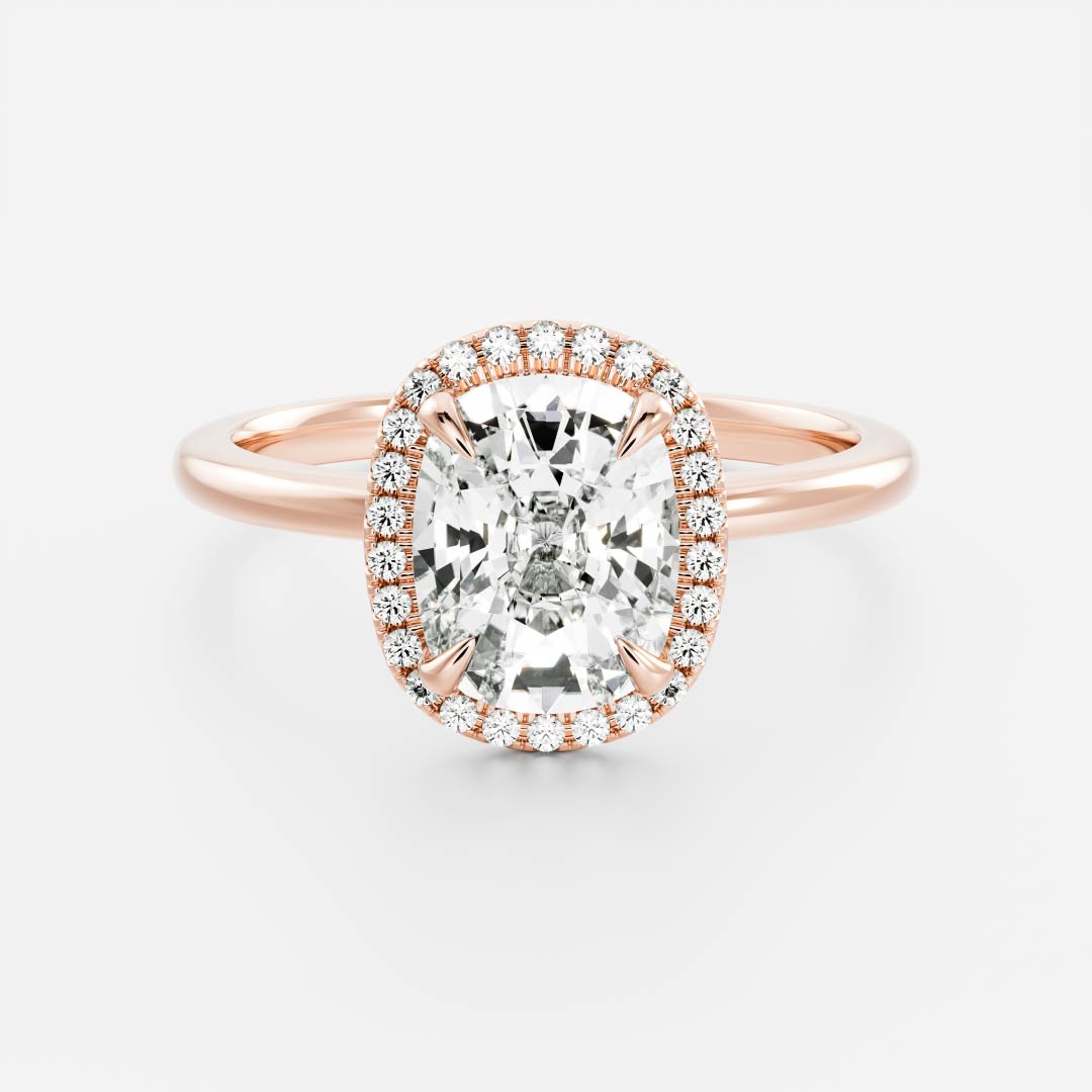 Oval Three Stone Lab Grown Diamond Engagement Ring