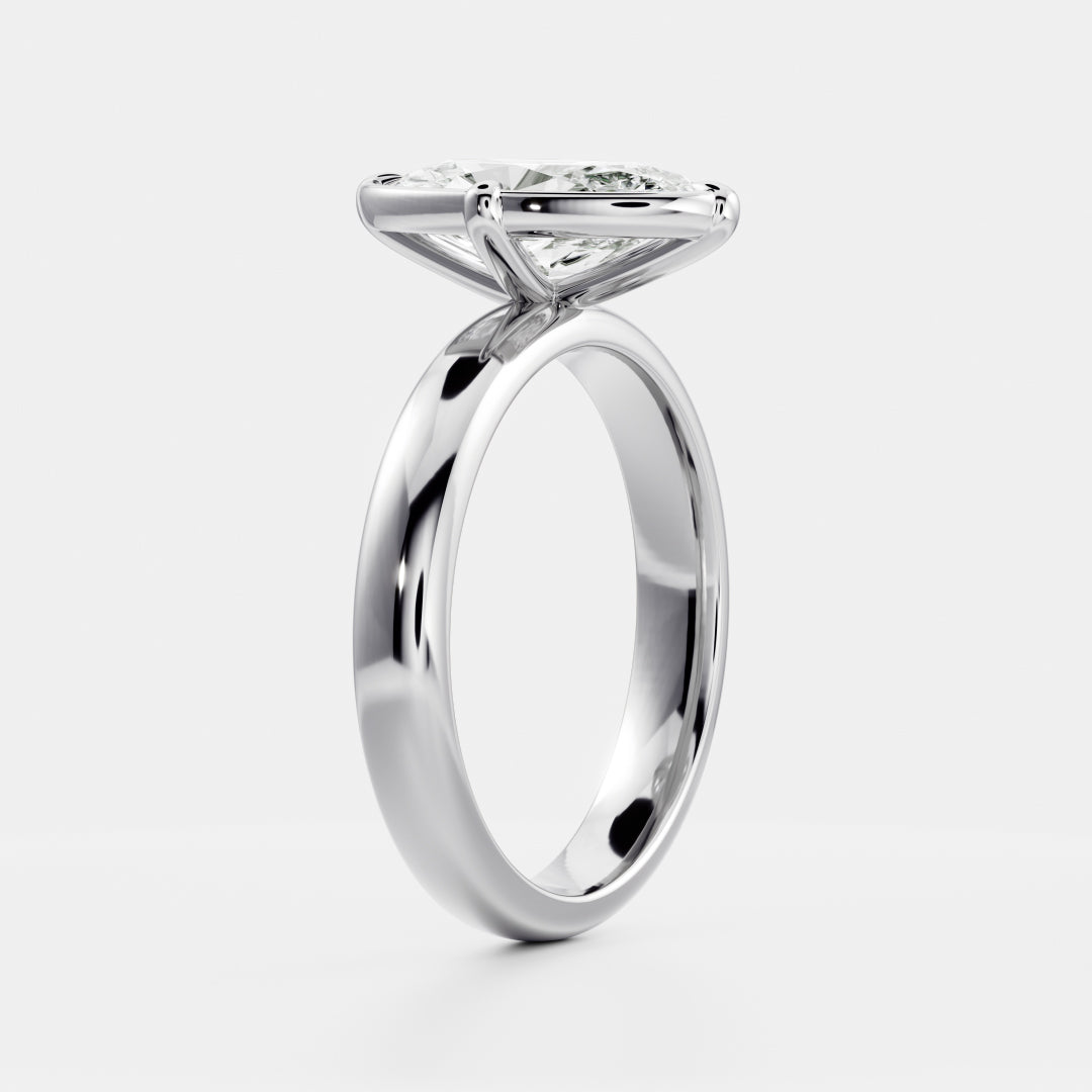 Oval Three Stone Lab Grown Diamond Engagement Ring