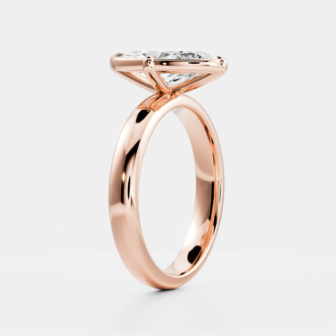 Oval Three Stone Lab Grown Diamond Engagement Ring