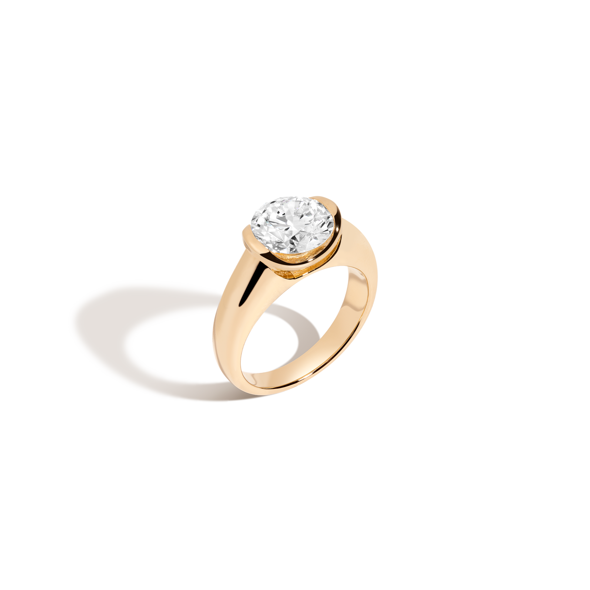 2 CT Round Three Stones Lab Grown Diamond Engagement Ring