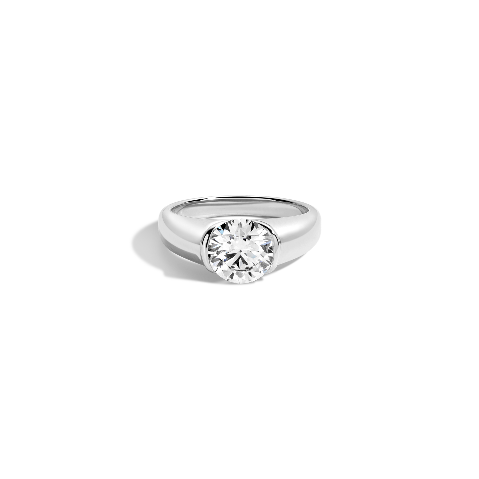 2 CT Round Three Stones Lab Grown Diamond Engagement Ring