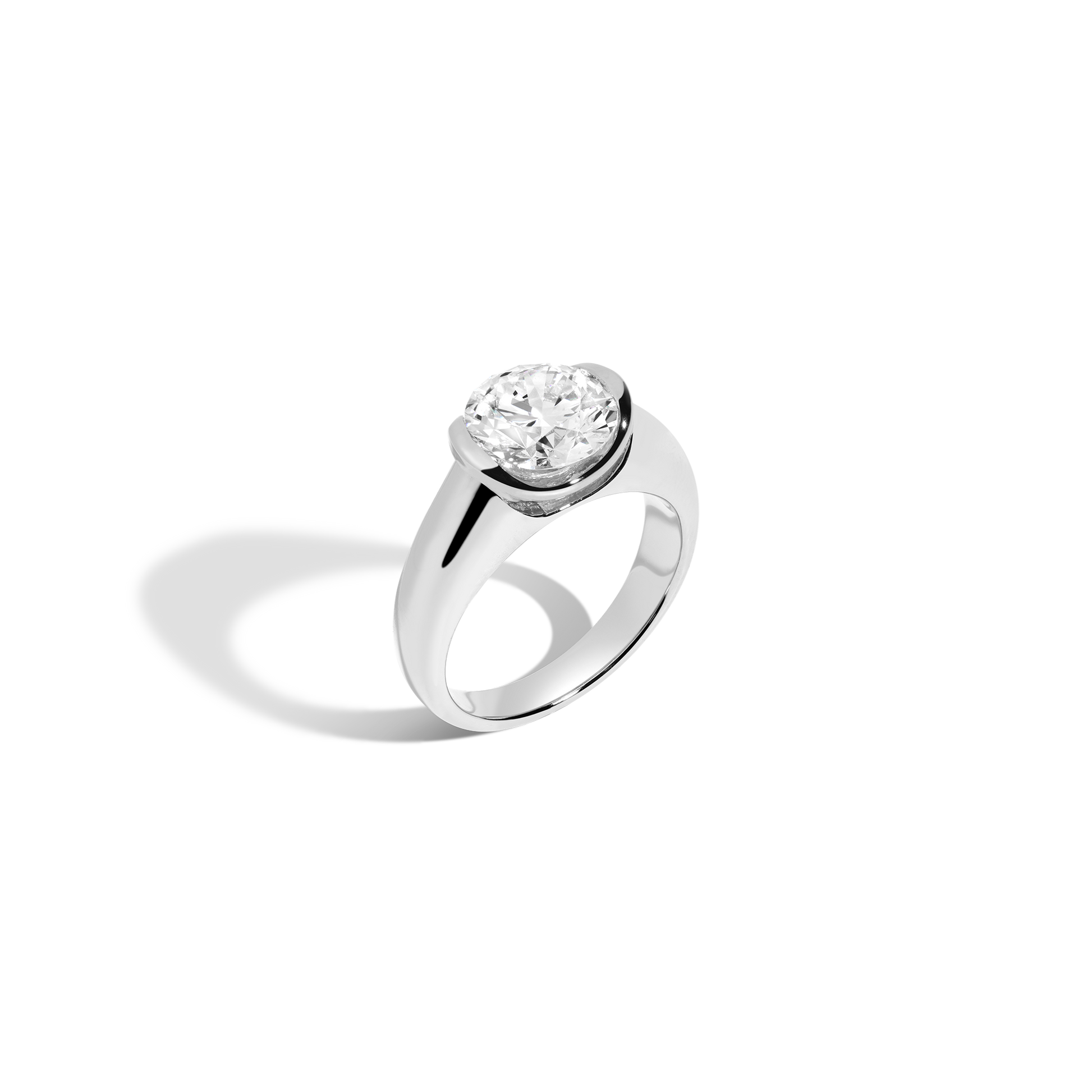 2 CT Round Three Stones Lab Grown Diamond Engagement Ring