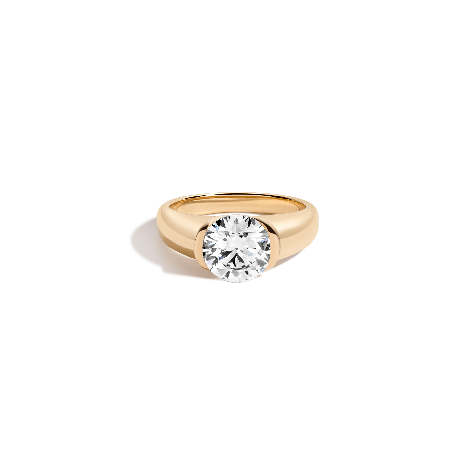 2 CT Round Three Stones Lab Grown Diamond Engagement Ring