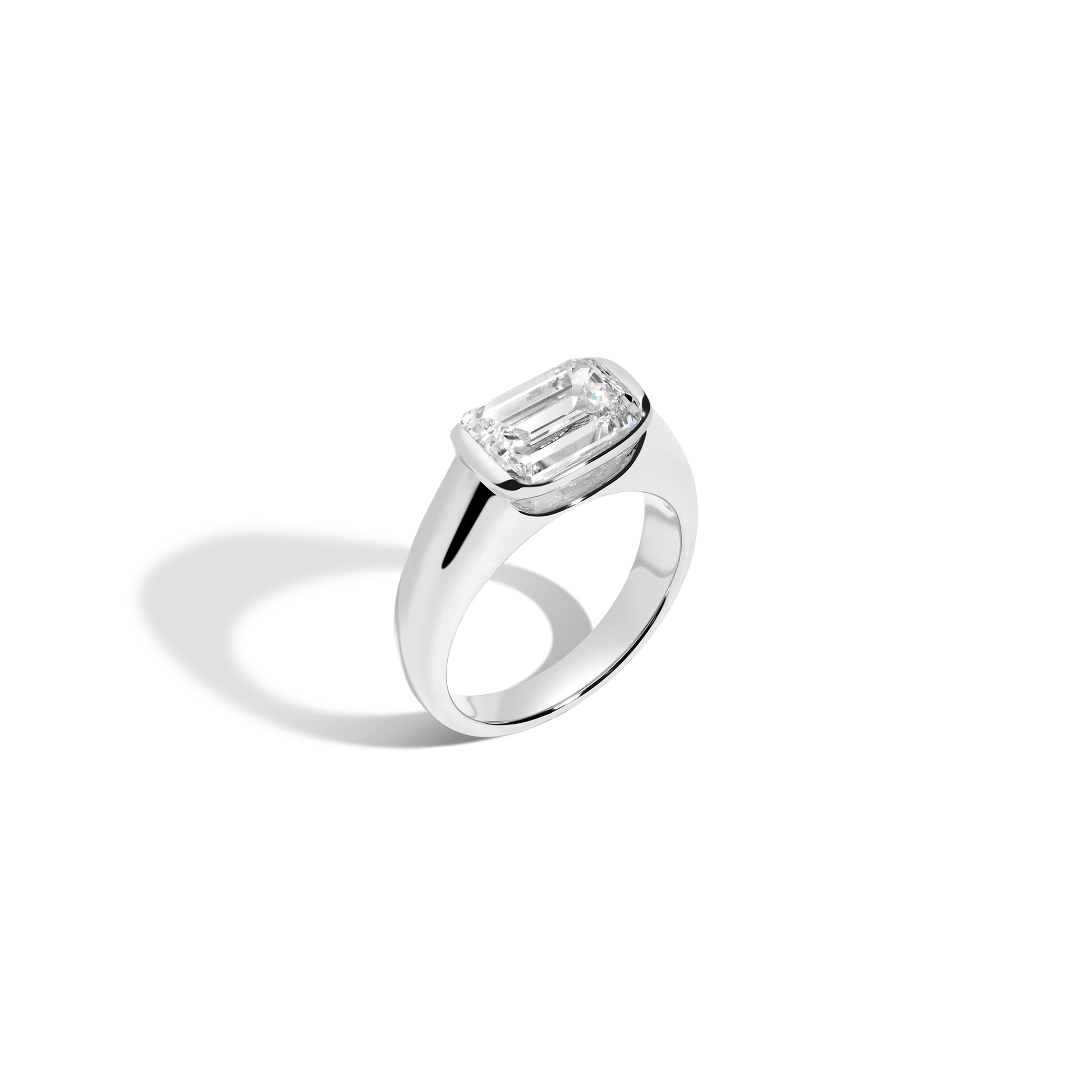 2 CT Round Three Stones Lab Grown Diamond Engagement Ring