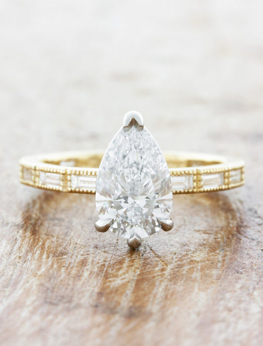 2 CT Round Three Stones Lab Grown Diamond Engagement Ring