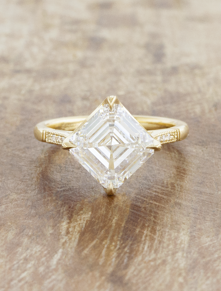 2 CT Round Three Stones Lab Grown Diamond Engagement Ring
