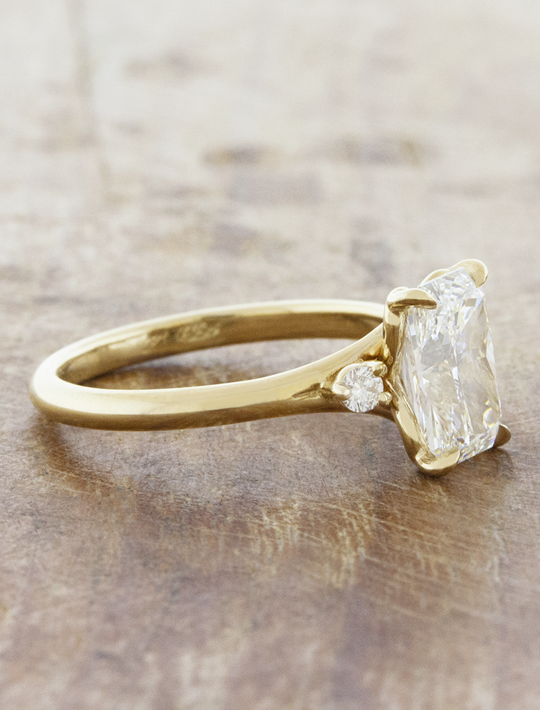 2 CT Round Three Stones Lab Grown Diamond Engagement Ring
