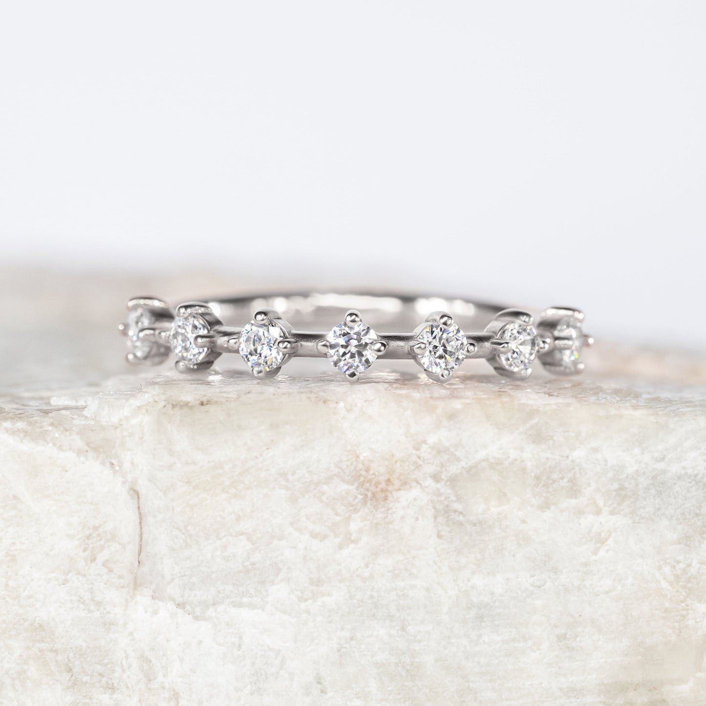 0.37 CT Round Full Eternity Lab Grown Diamond Wedding Band