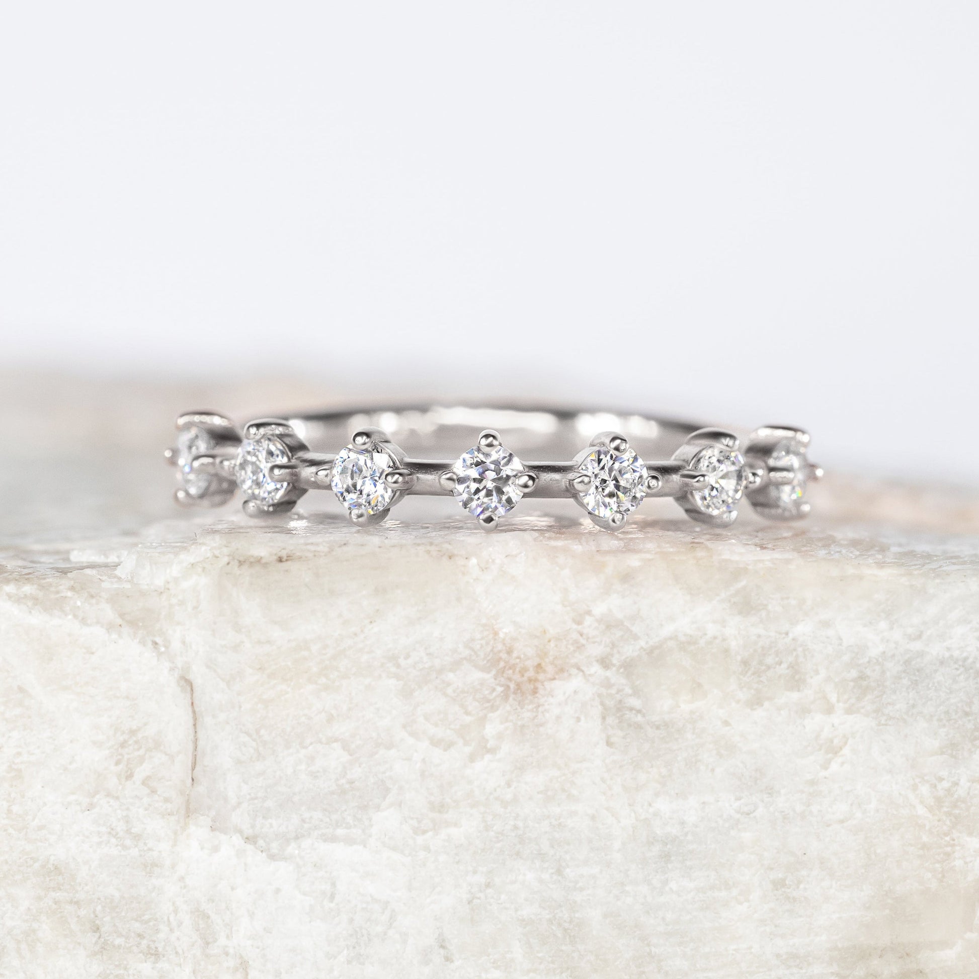 0.37 CT Round Full Eternity Lab Grown Diamond Wedding Band