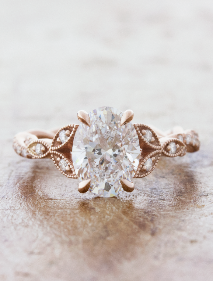 2 CT Round Three Stones Lab Grown Diamond Engagement Ring