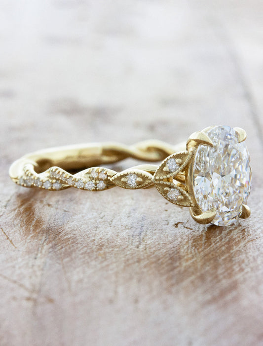 2 CT Round Three Stones Lab Grown Diamond Engagement Ring