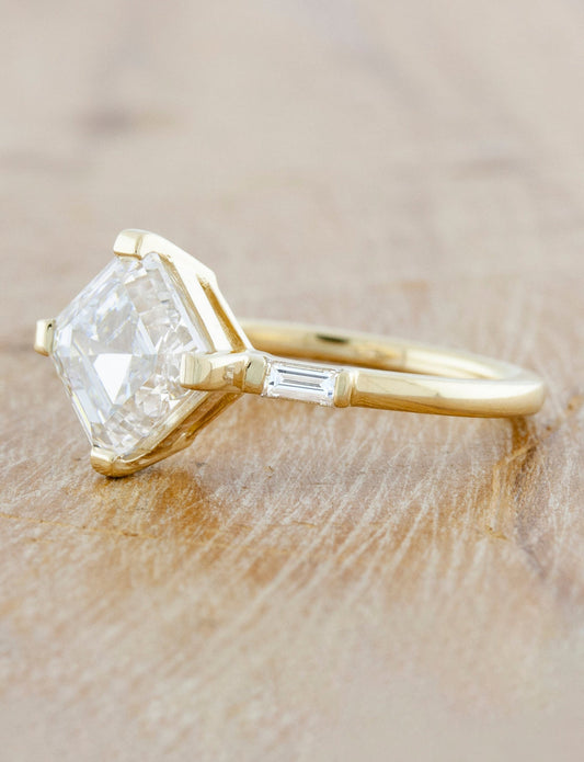 2 CT Round Three Stones Lab Grown Diamond Engagement Ring