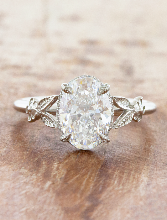 2 CT Round Three Stones Lab Grown Diamond Engagement Ring