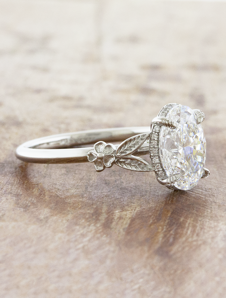 2 CT Round Three Stones Lab Grown Diamond Engagement Ring
