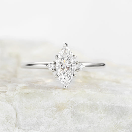 2 CT Round Three Stones Lab Grown Diamond Engagement Ring