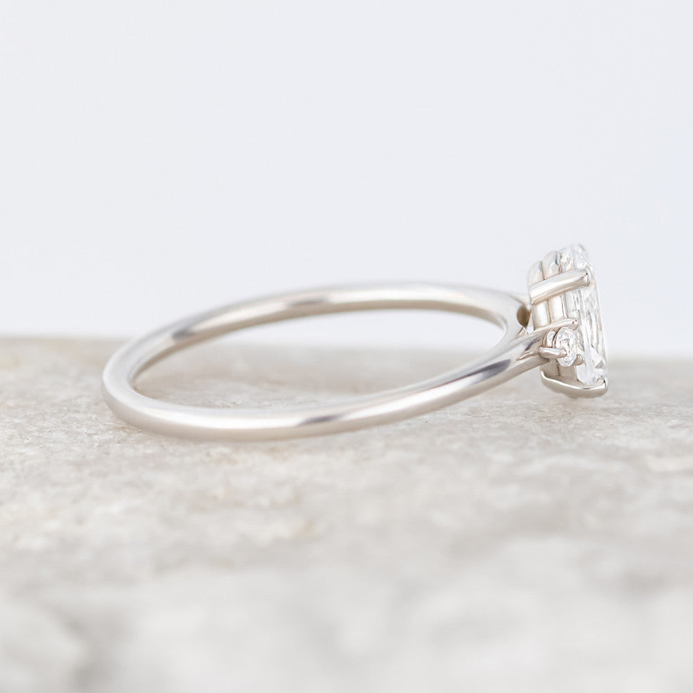 2 CT Round Three Stones Lab Grown Diamond Engagement Ring