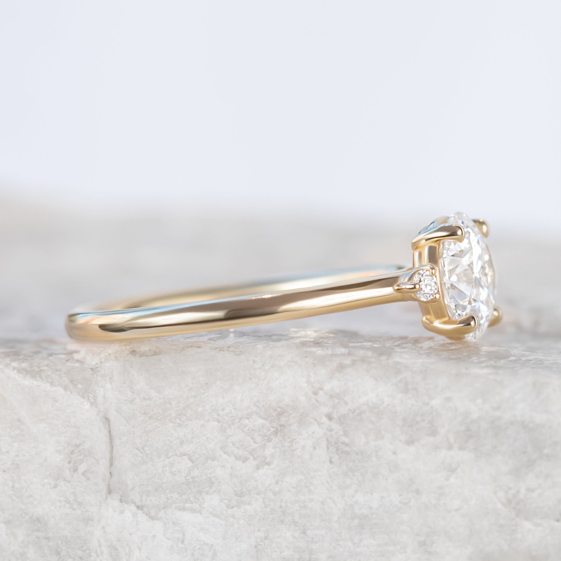 2 CT Round Three Stones Lab Grown Diamond Engagement Ring