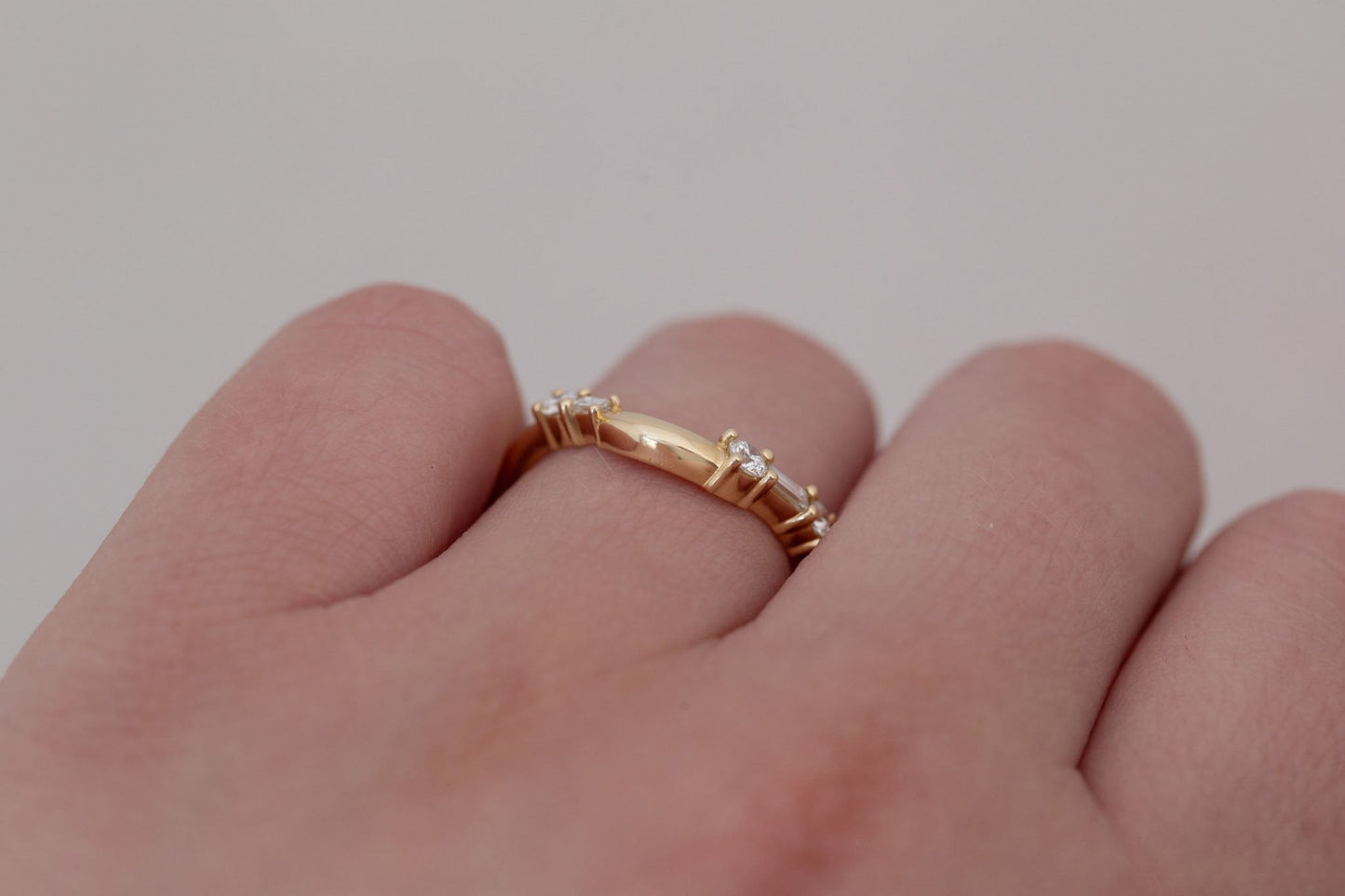 0.37 CT Round Full Eternity Lab Grown Diamond Wedding Band