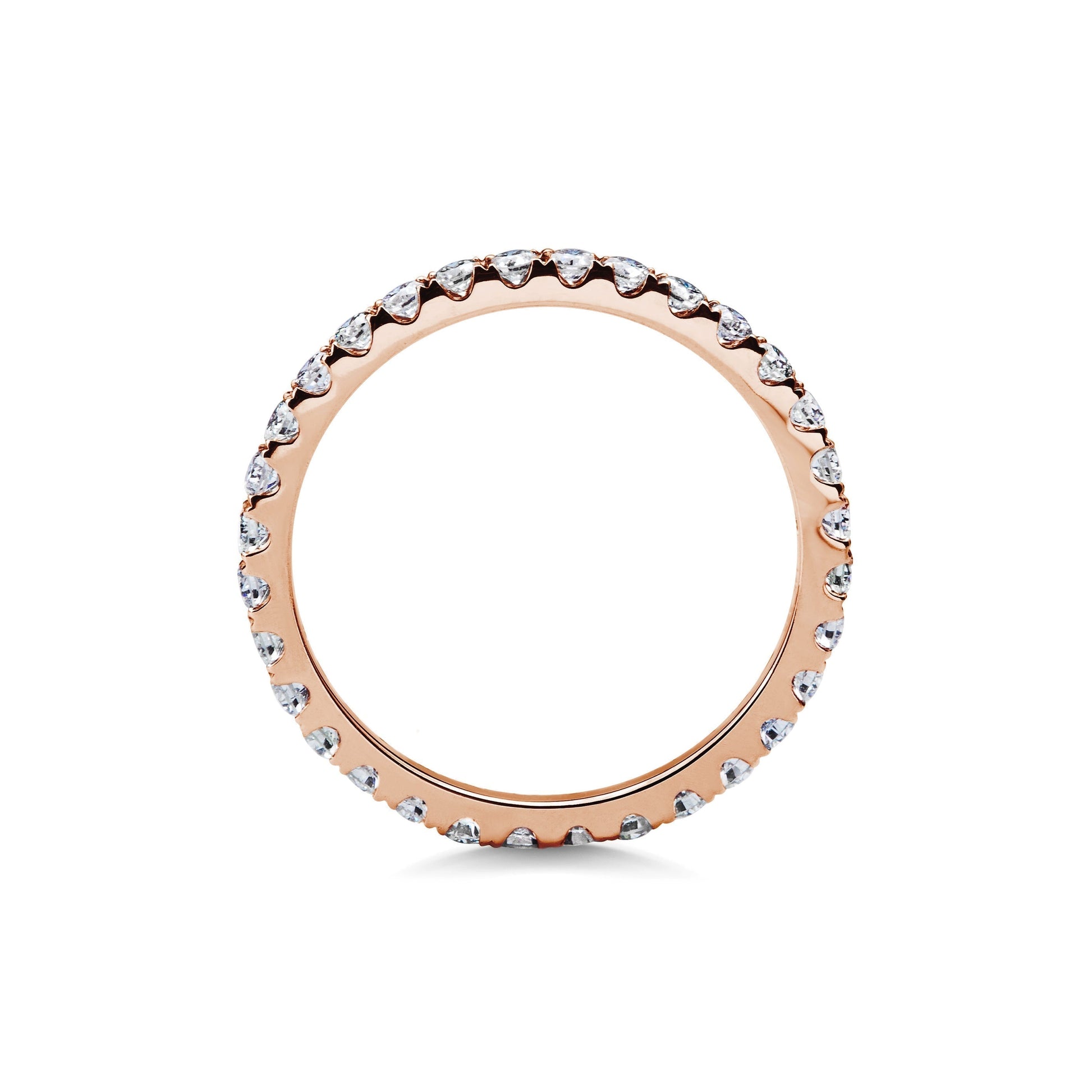 0.7 CT Round Full Eternity CVD EF/VVS Diamond Wedding Band 10