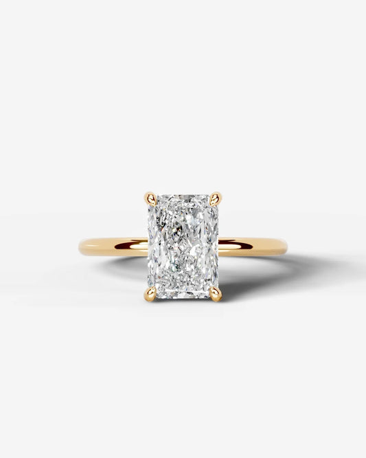 Radiant Hidden Halo Lab Grown Diamond Engagement Ring