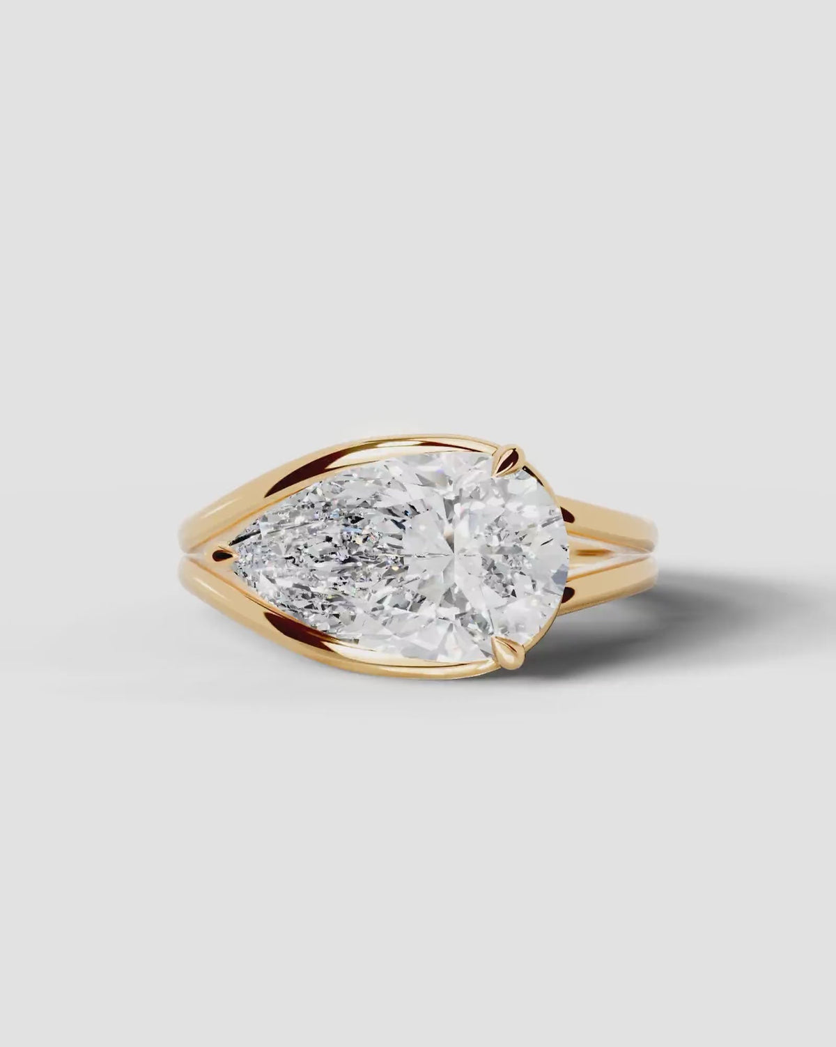 Marquise Solitaire With Tulip Prongs Lab Grown Diamond Engagement Ring