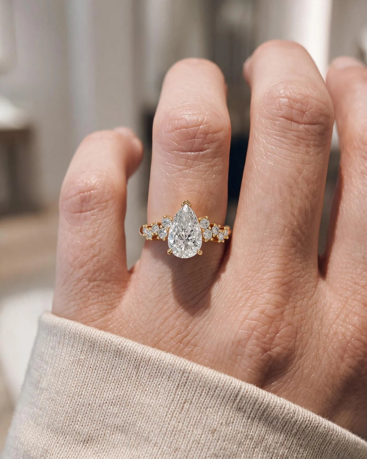 Marquise Solitaire With Tulip Prongs Lab Grown Diamond Engagement Ring