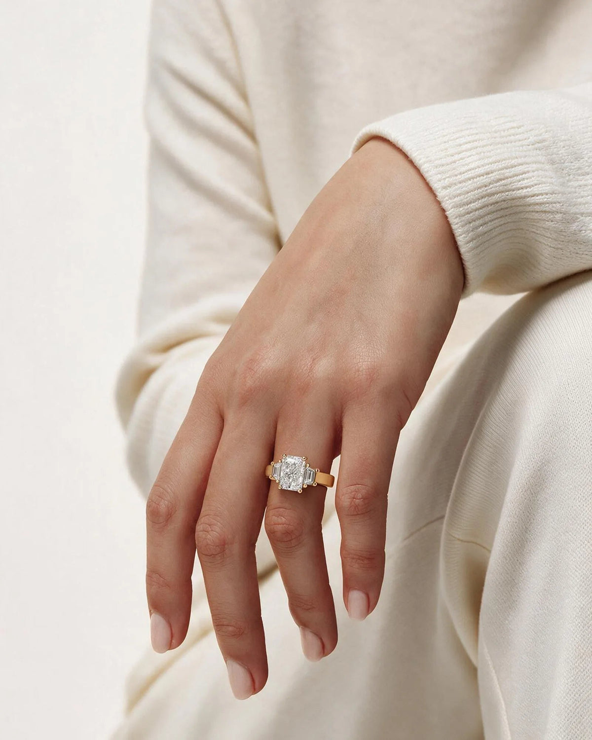Marquise Solitaire With Tulip Prongs Lab Grown Diamond Engagement Ring