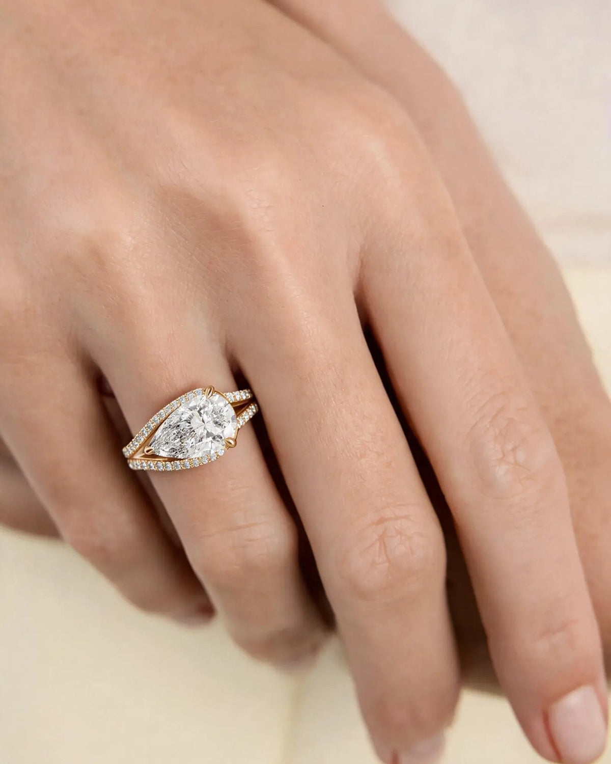 Marquise Solitaire With Tulip Prongs Lab Grown Diamond Engagement Ring