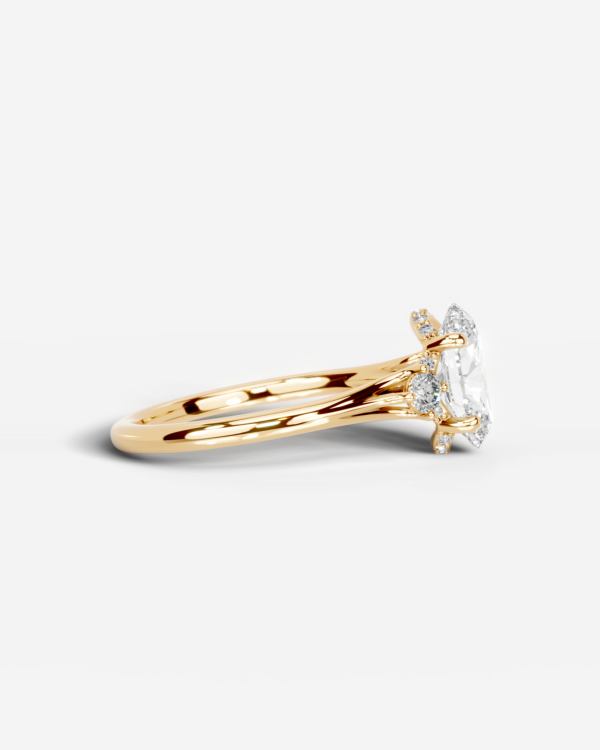 Marquise Solitaire With Tulip Prongs Lab Grown Diamond Engagement Ring