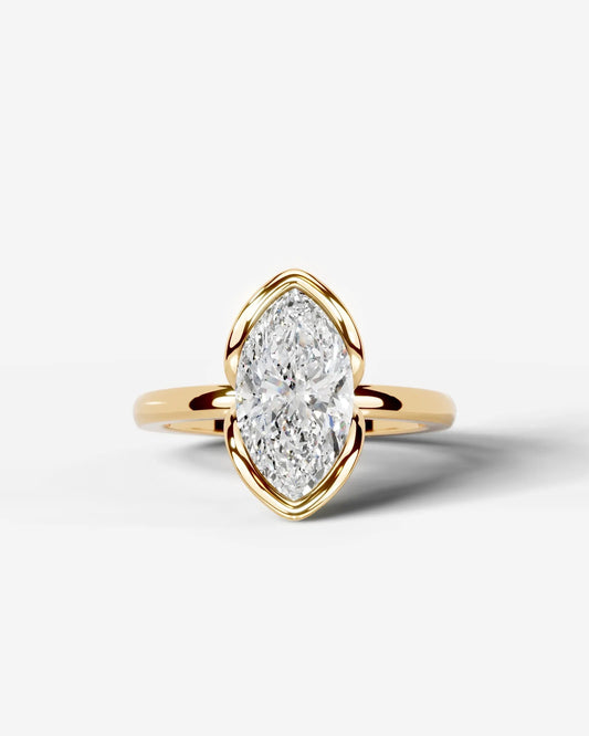 Marquise Solitaire With Tulip Prongs Lab Grown Diamond Engagement Ring