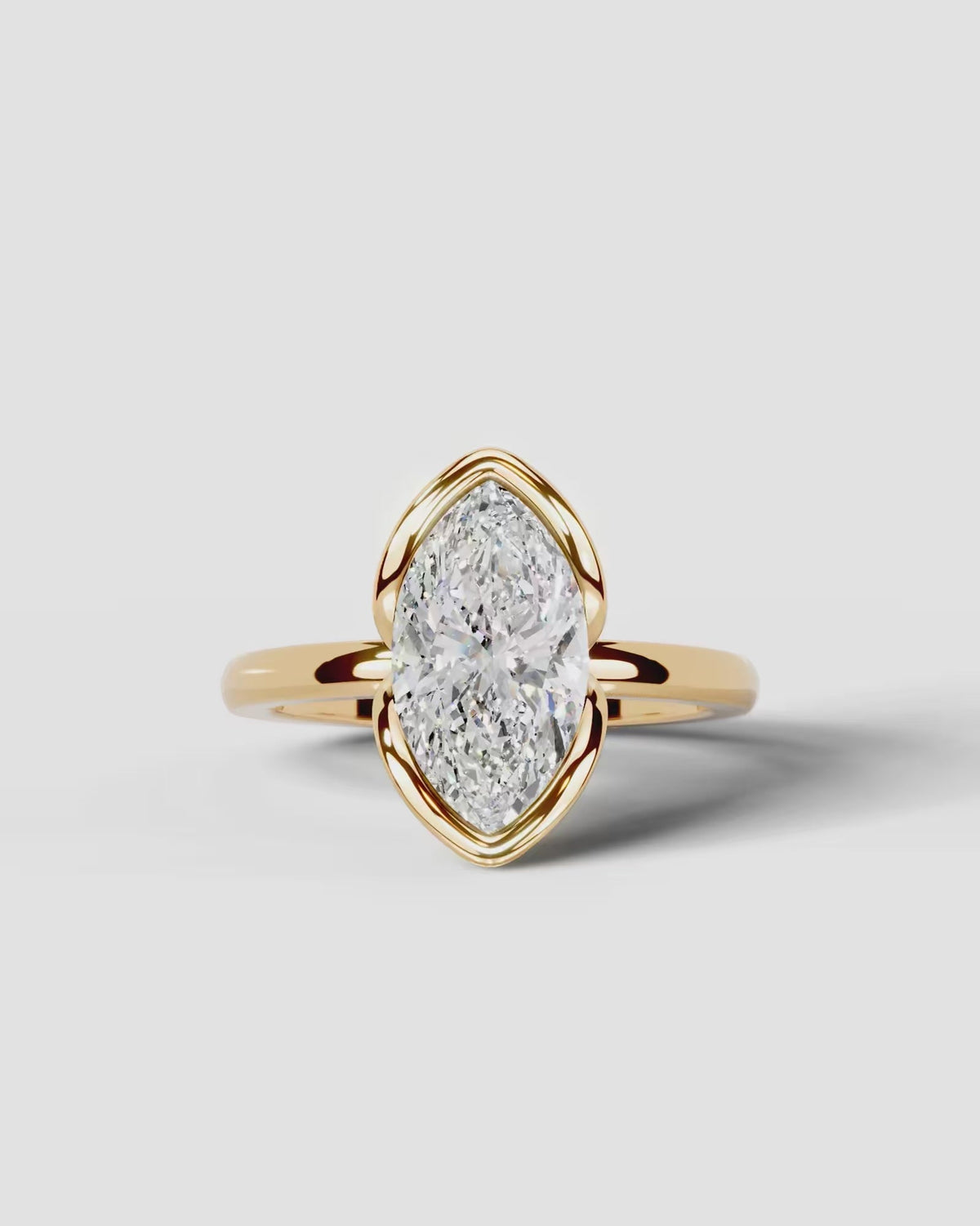Marquise Solitaire With Tulip Prongs Lab Grown Diamond Engagement Ring