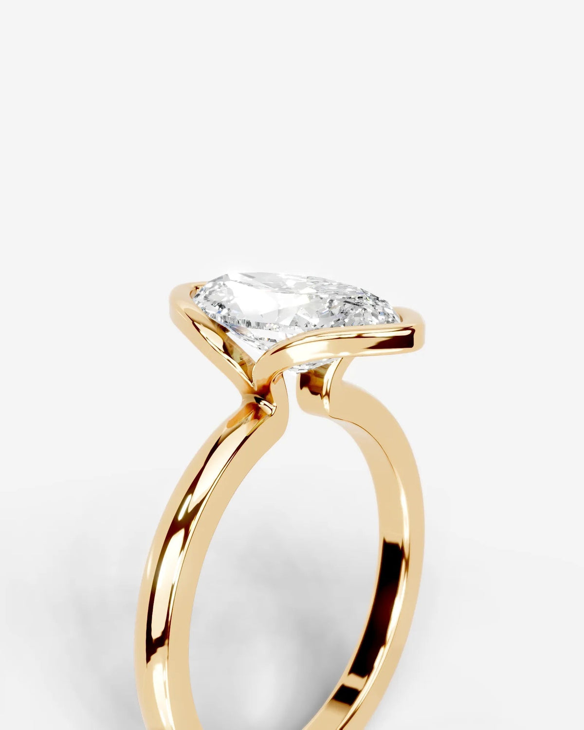 Marquise Solitaire With Tulip Prongs Lab Grown Diamond Engagement Ring