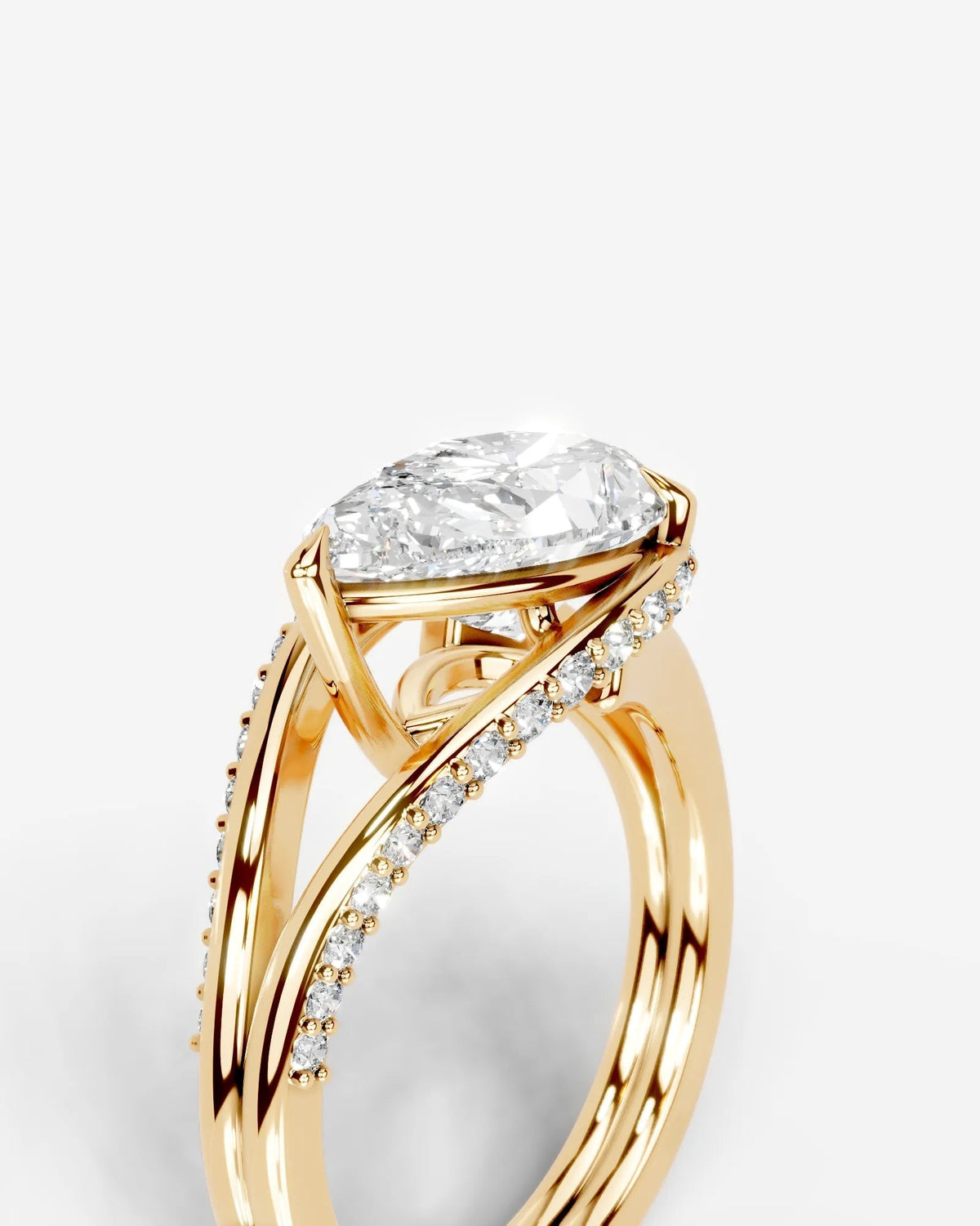 Marquise Solitaire With Tulip Prongs Lab Grown Diamond Engagement Ring