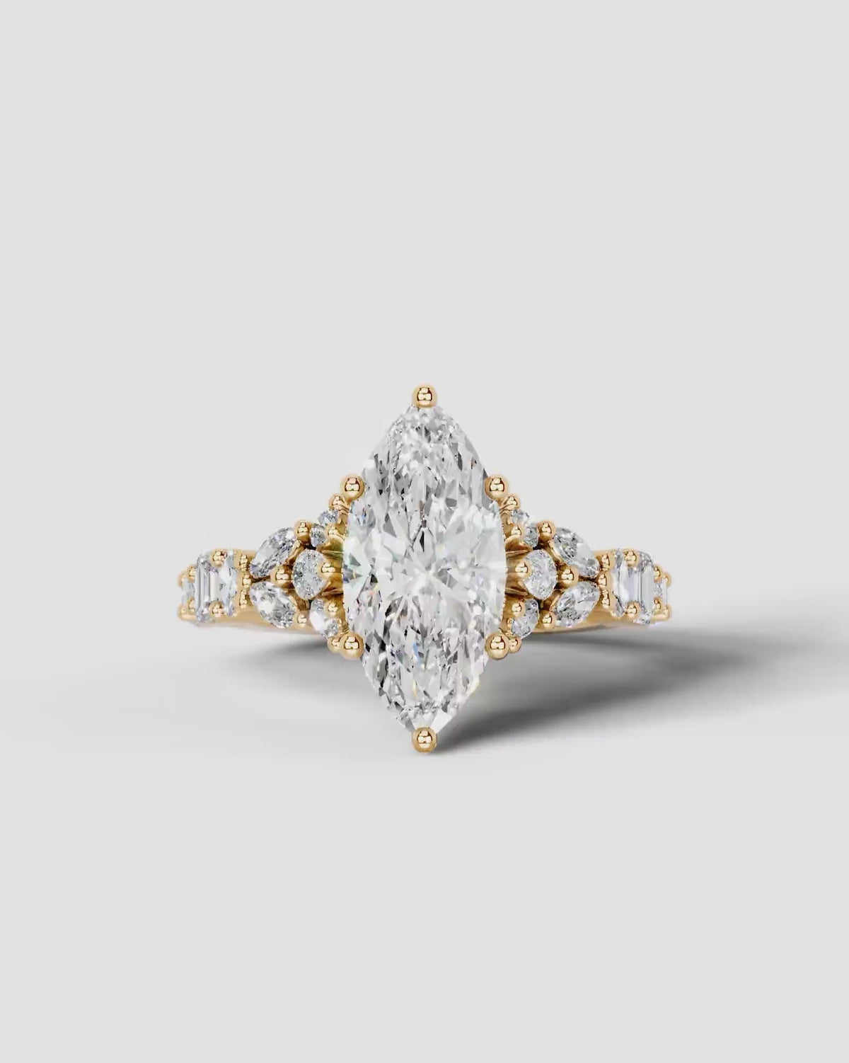 Marquise Solitaire With Tulip Prongs Lab Grown Diamond Engagement Ring