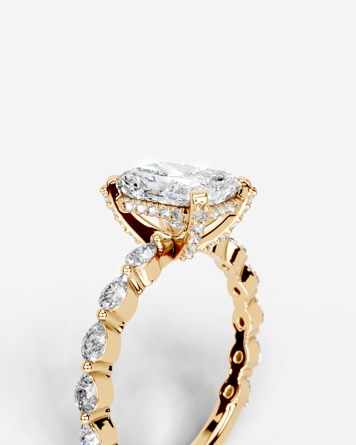 Marquise Solitaire With Tulip Prongs Lab Grown Diamond Engagement Ring